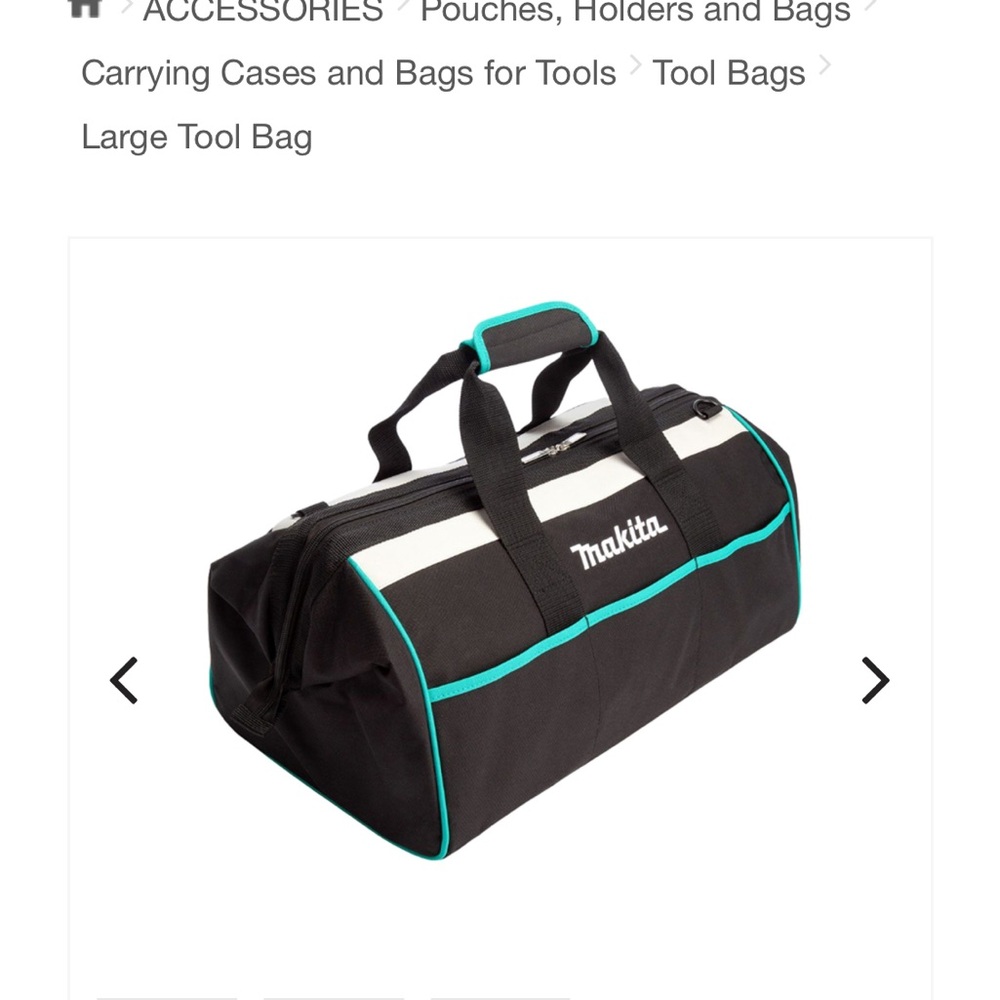 Makita Black and Teal Tool Bag 18 inch